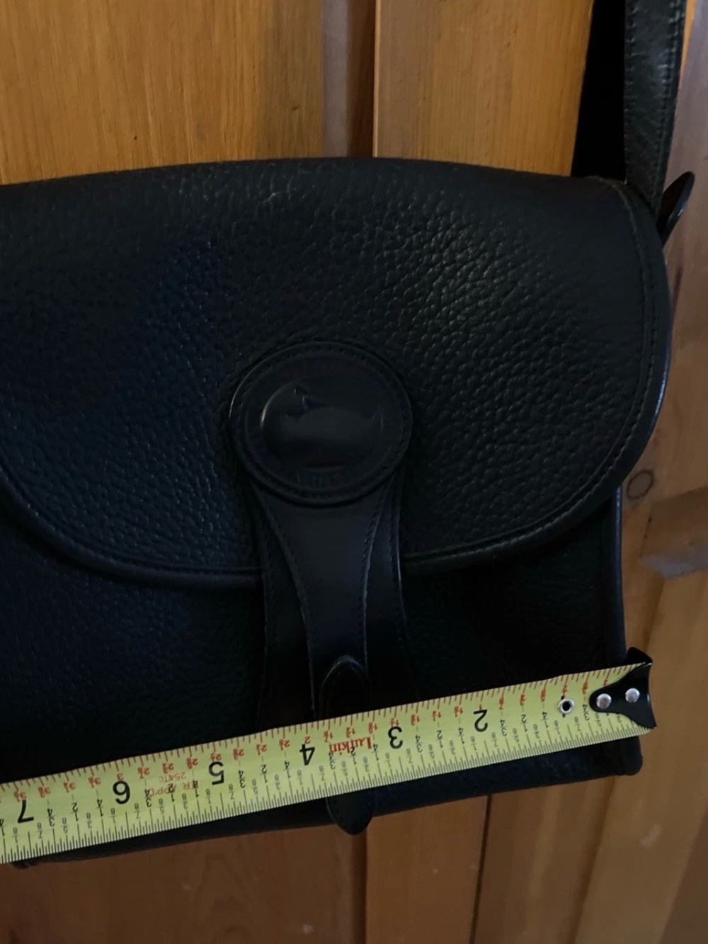 Dooney Bourke Vintage Essex All Weather Pebbled Leather Crossbody Bag Black  EUC - Picture 6 of 14